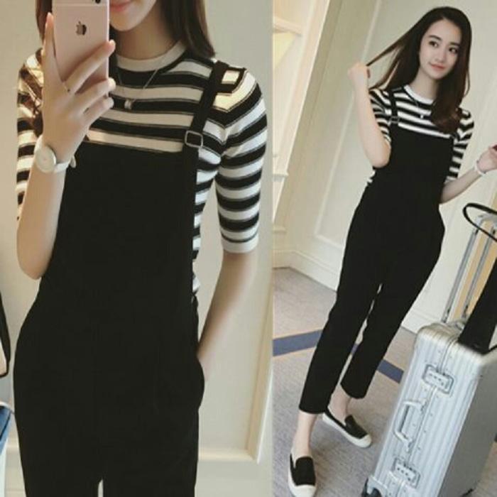 Baju Kodok Ladies / Wanita / Cewek Hitam Putih / Black White
