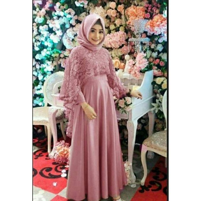 Elia Baju Gamis Atau Kaftan Brukat Import Terbaru Wanita Fashion