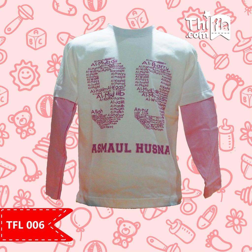Promo Baju Anak Muslim / Kaos / Tangan Panjang / Asmaul Husna - TFL 006 Termurah