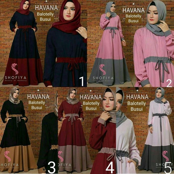 Baju wanita murah / Gamis menyusui / Hijab gaya baru : Havana Dress