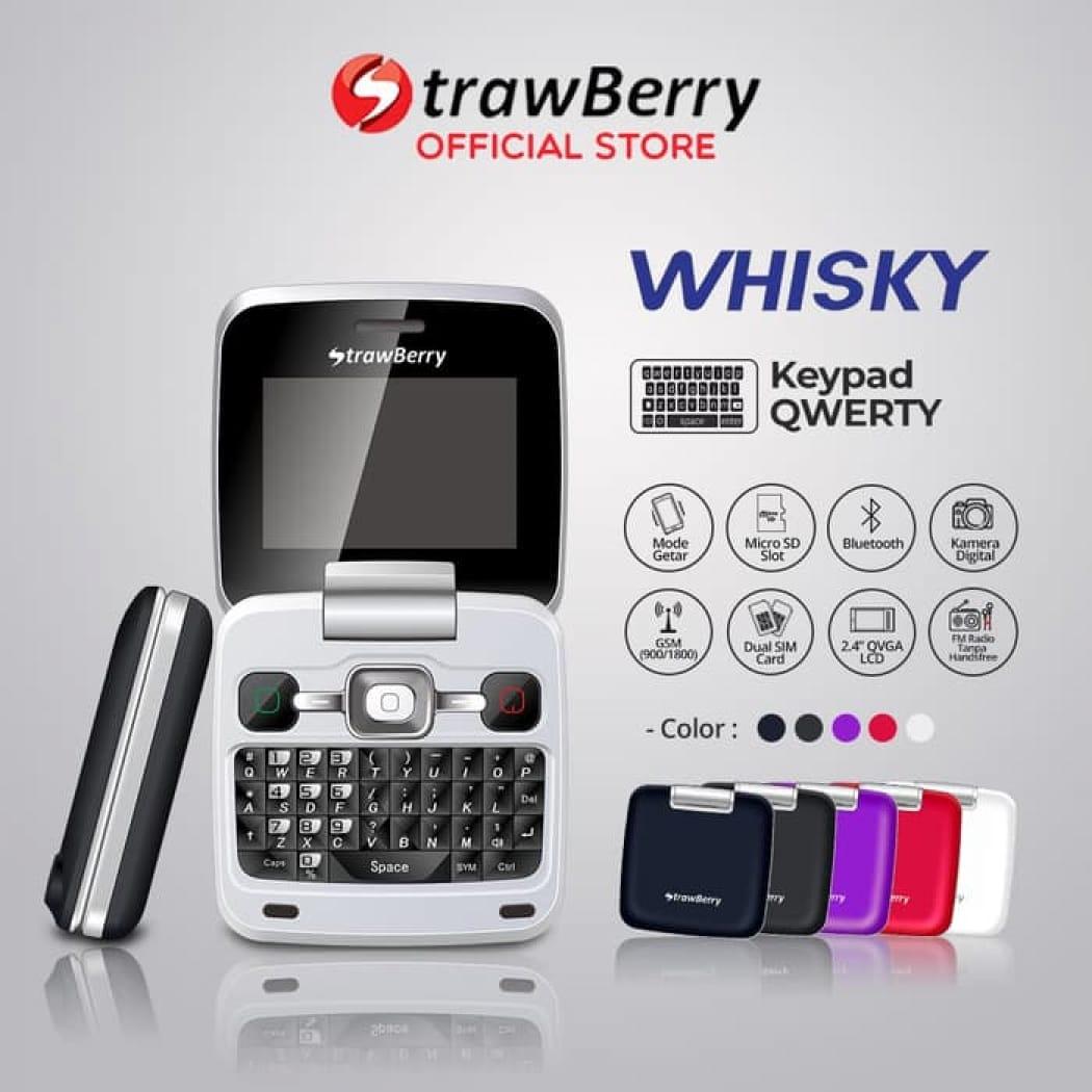 Strawberry ST99 WHISKY / FLIP / Qwerty - Dual Sim - Radio FM / Hp Unik / Desain Unik / Hp Murah Januari 2019 - 2 Strawberry ST99 WHISKY / FLIP / Qwerty - dual sim - Radio FM / Hp unik / desain unik / hp murah - 2