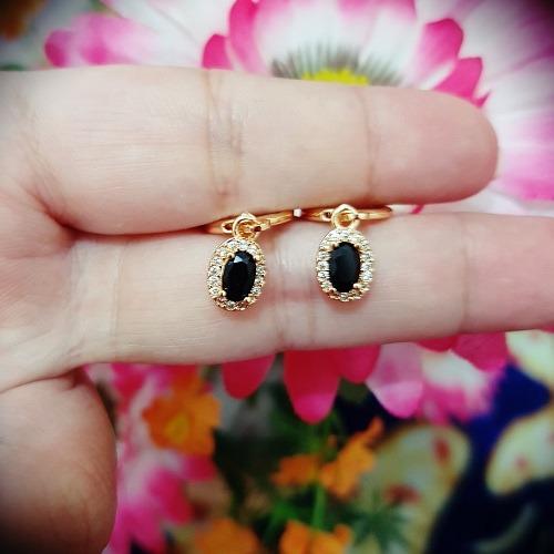 anting gantung hitam gold xuping cantik