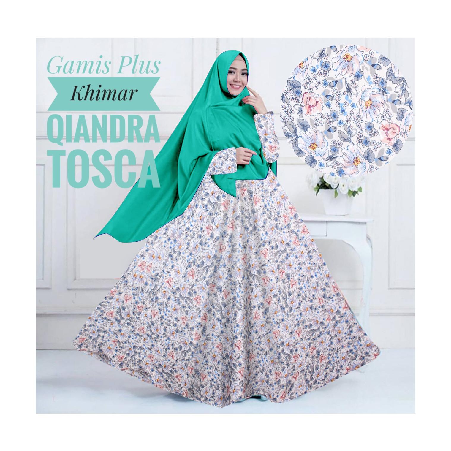 Gamis Baloteli Syari Murah / Gamis Maxi Dress Baloteli Qiandra Plus Khimar Warna Tosca / Gamis Baloteli Busui