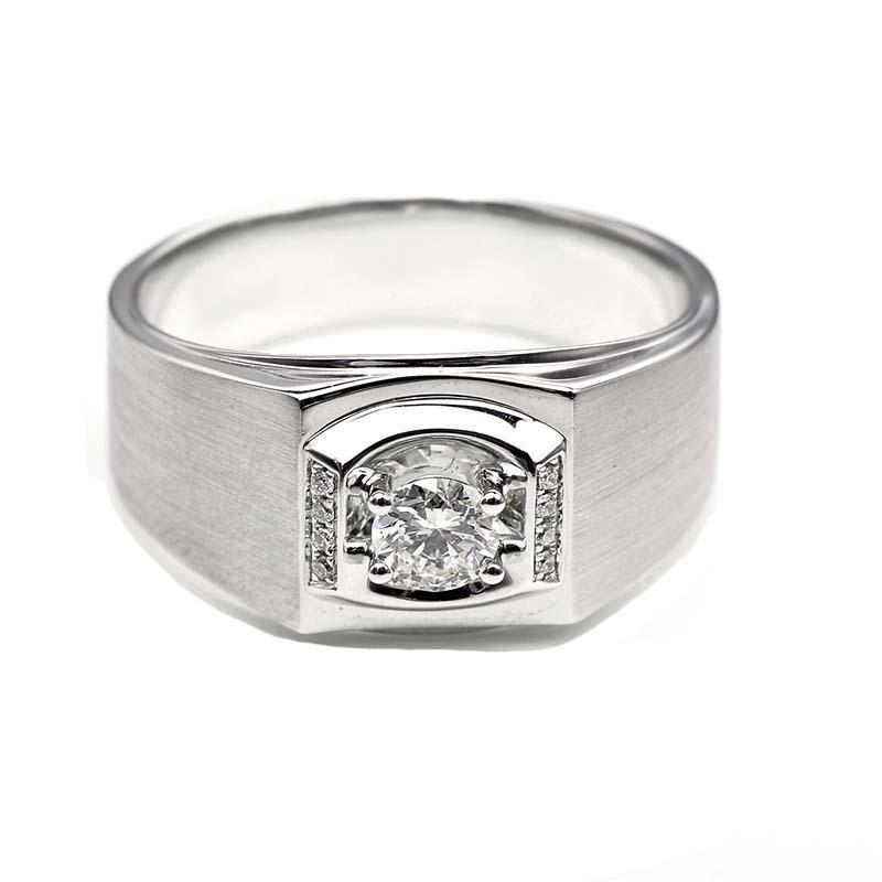 Tiaria DHTXHJZ016 Perhiasan Cincin Emas Putih Dan Berlian White Gold 18K