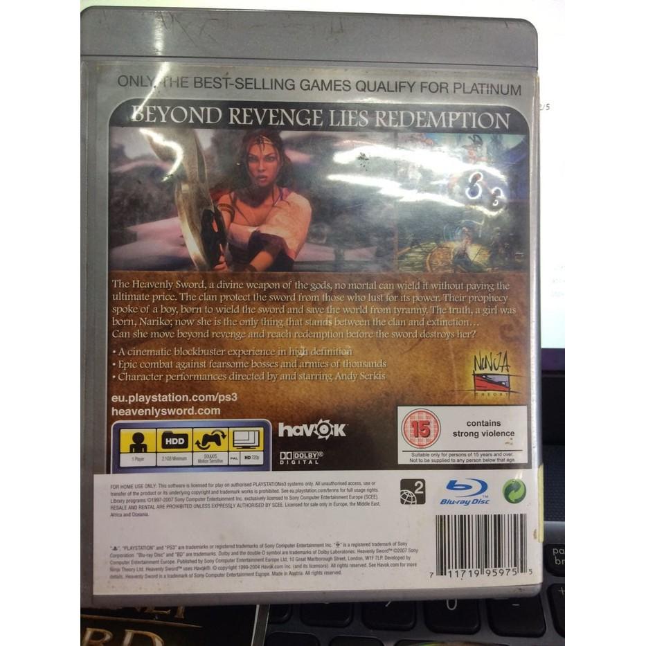 Promo KASET GAME MURAH CD BD DISC ORIGINAL SONY PS3 HEAVENLY SWORD BEKAS Limited