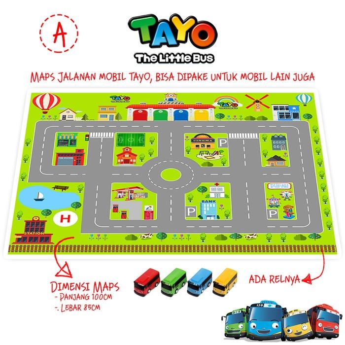 grosir Mainan Maps Jalanan Mobil Bis Bus Tayo / Cars / - Edukasi/ cocok buat kado anak