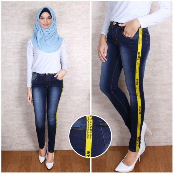 Review Celana Jeans Wanita 1812 Soft List Sobek Ripped 