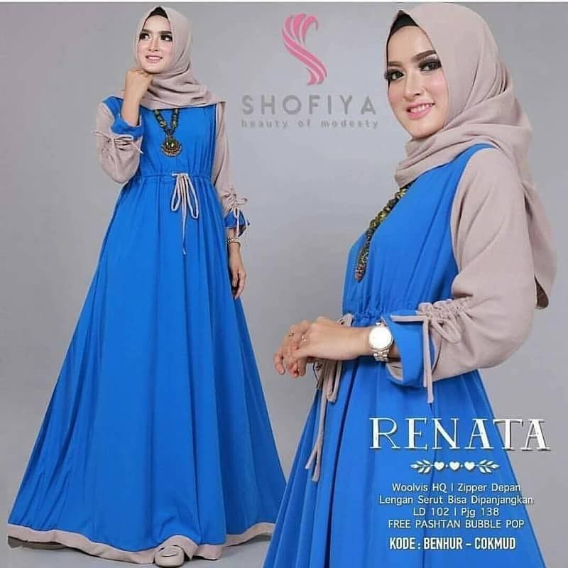 TOF Gamis Wanita Gamis Syari Dress Wanita Muslim Murah RENATA DRESS