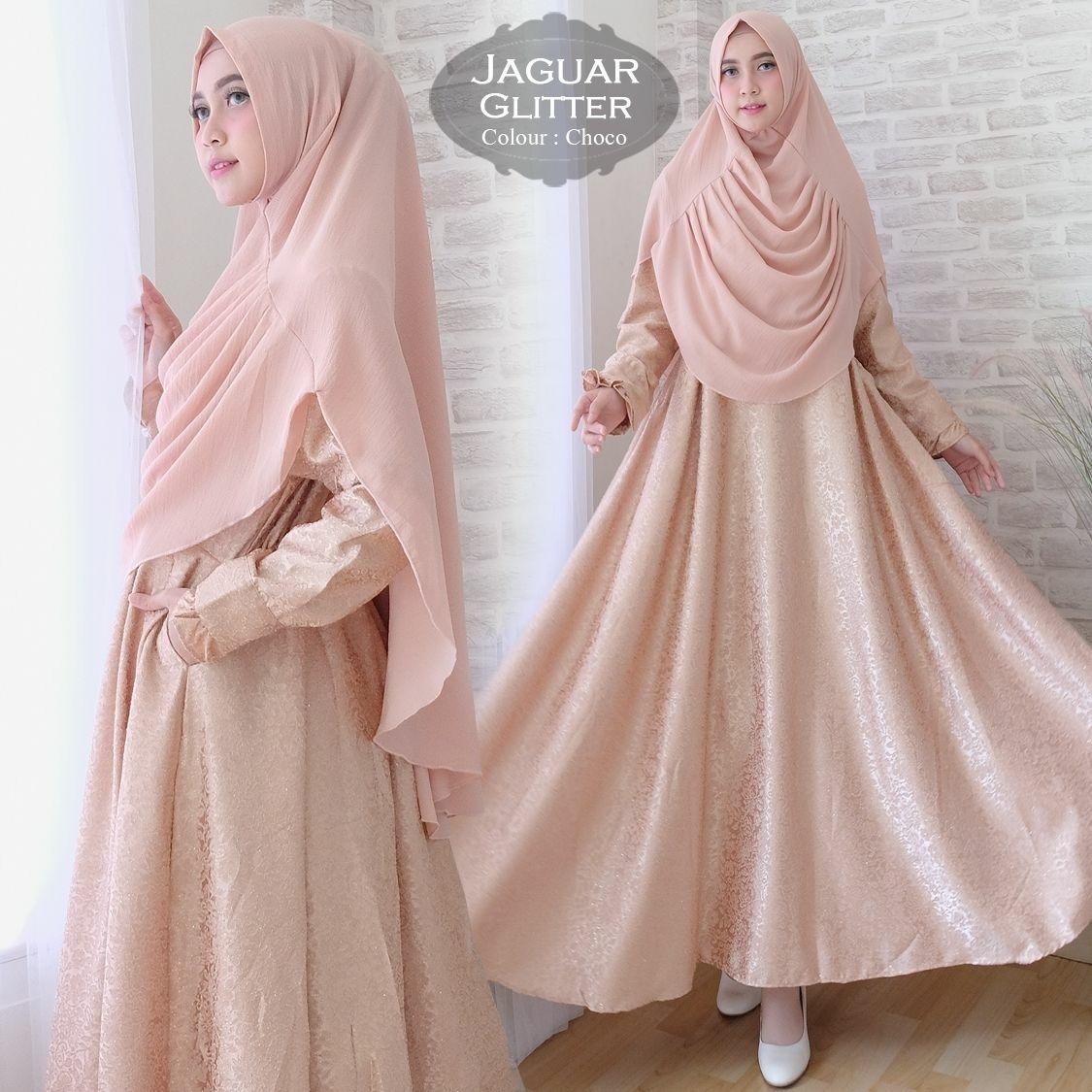 Baju Gamis Muslim Syari Fashionable - Gamis Jaguar Glitter Syari
