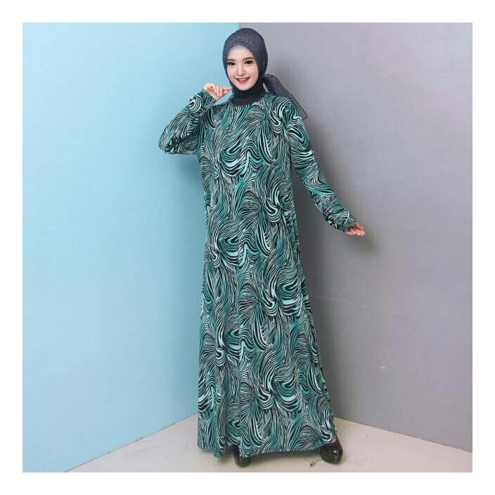 Baju Gamis Wanita Jumbo Bahan Jersey Korea 6732 - New Design