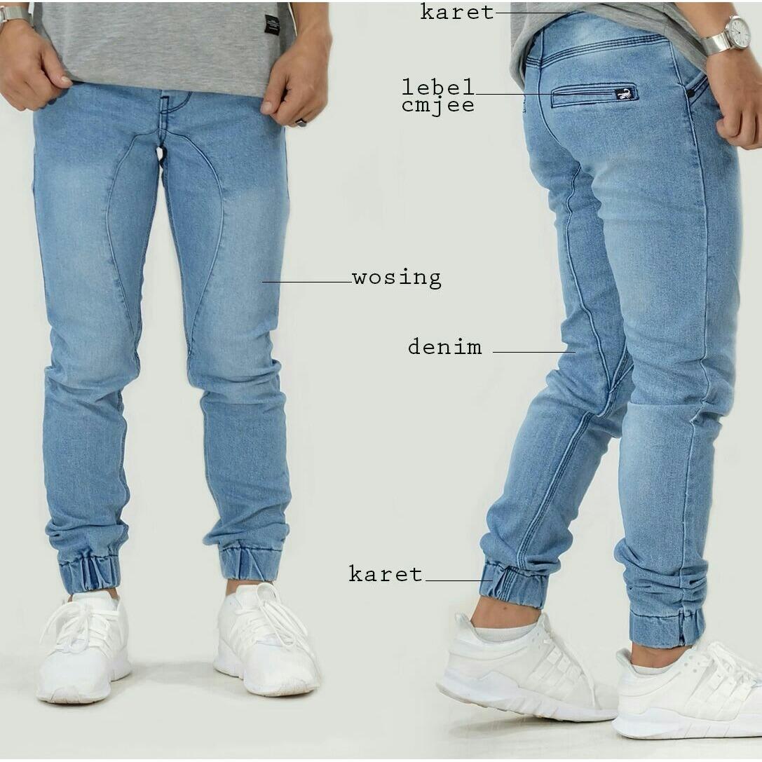 SH Celana joger jeans pria | Celana joger denim pria