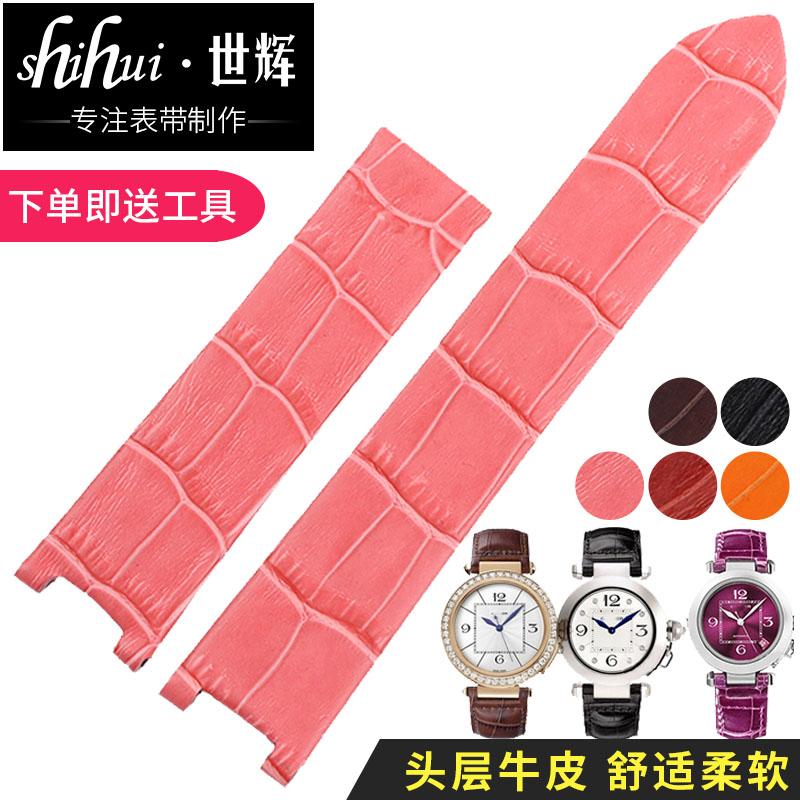 Cartier Tali Jam Tangan 20 Mm/12mm Kulit Jam Tangan Rantai Jam Tangan Kulit Pria