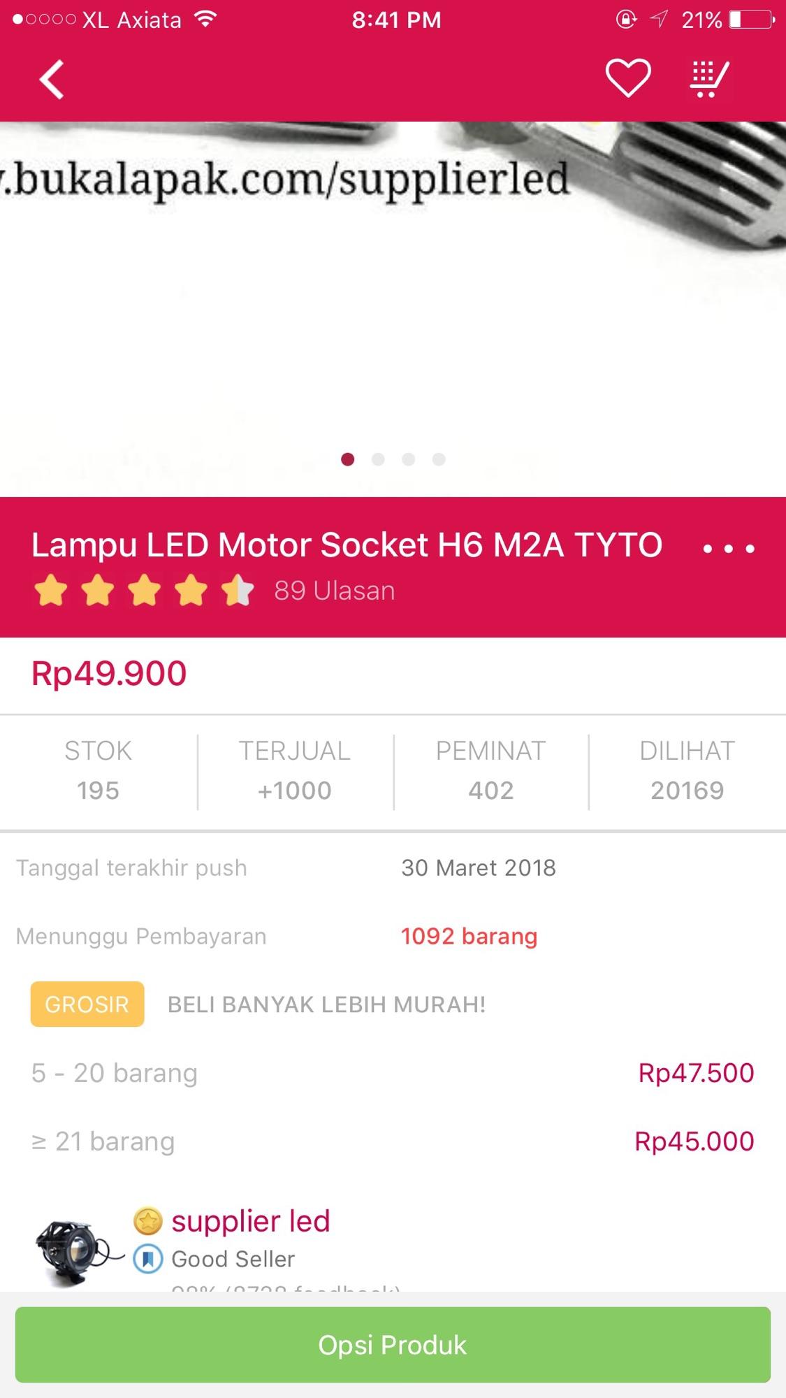 Review Lampu Led Motor Socket H6 M2a Tyto Dan Harga Terbaru Detail Gambar Lampu LED Motor Socket H6 M2A TYTO Terbaru