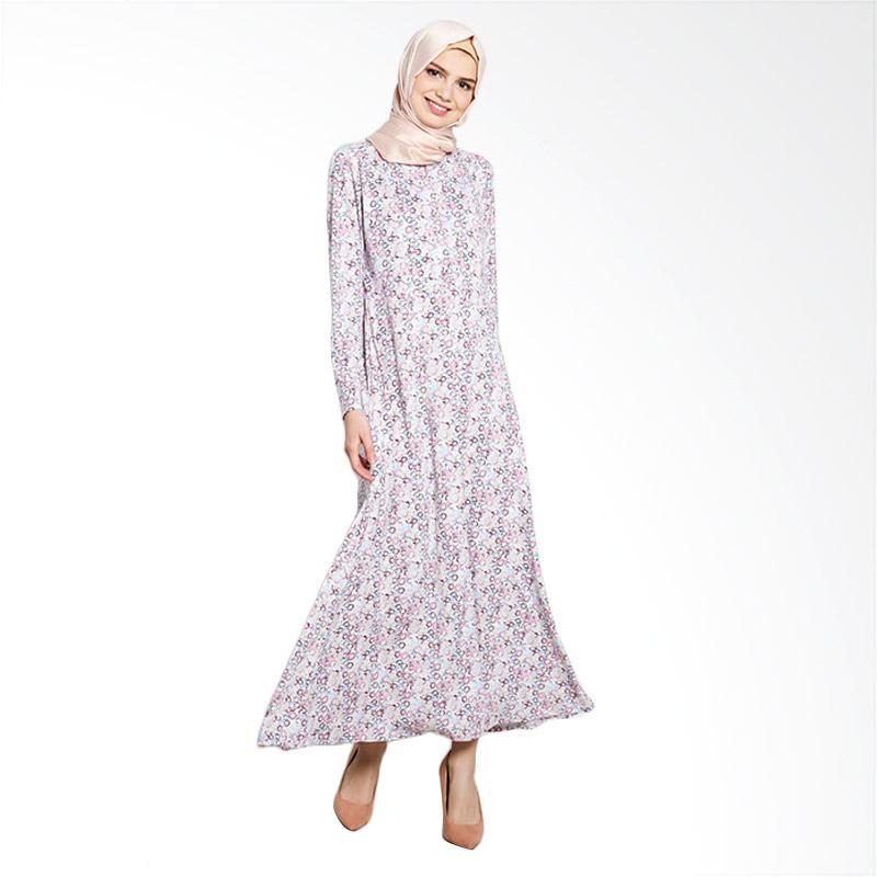 Elzatta Adra Disstress Circle Gamis Muslim - Pink