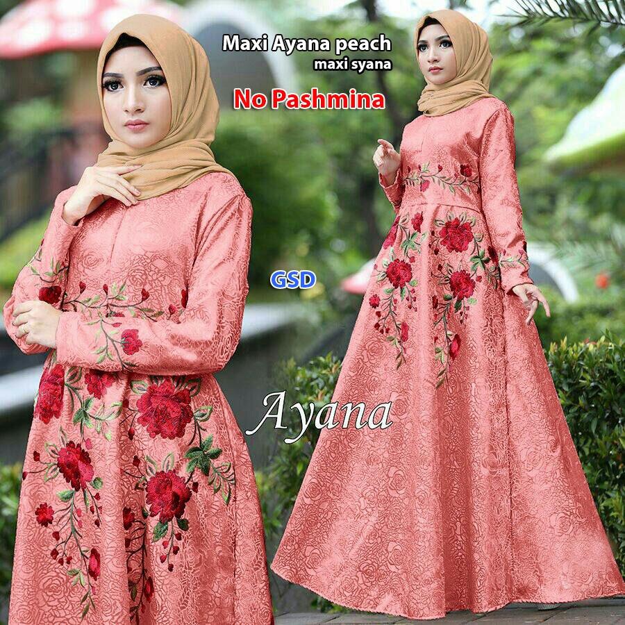 Busana Muslim/ Baju Gamis/ Maxi Dress/ Maxi Wanita/ longdress/ Maxi Ayana/ Maxi Syana