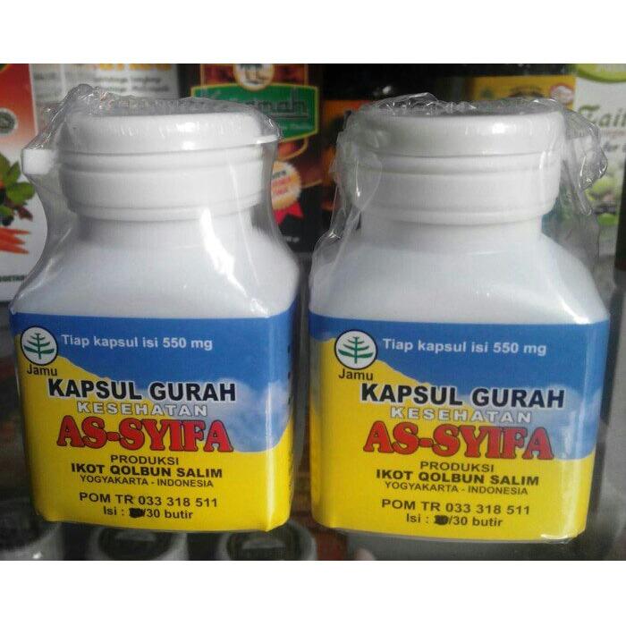 paket 10 botol Asy Syifa Kapsul Gurah Herbal Sesak nafas (isi 30 kapsul) 