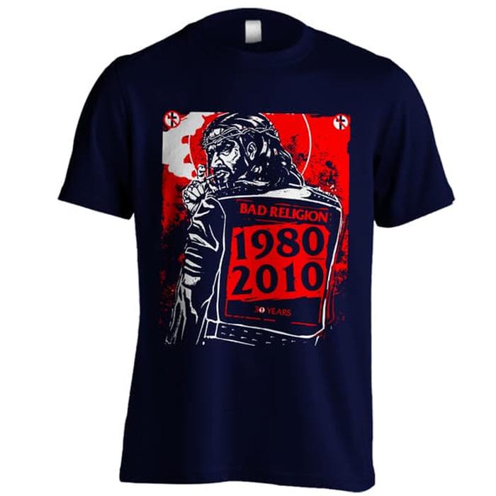 Kaos Band Bad Religion C12 Warna Biru Navy Ukuran S - XXL Baju Distro
