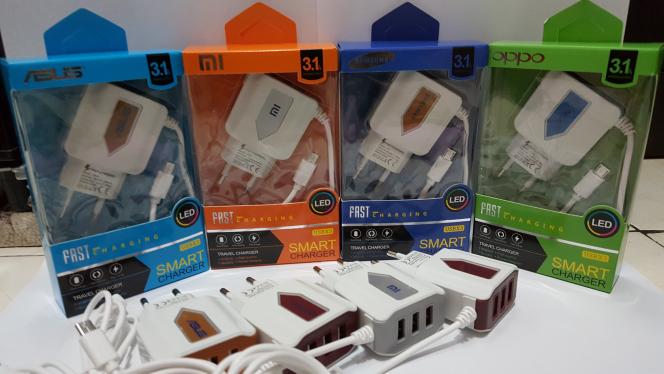 CHARGER MULTI BRAND 3 USB SMART 3USB / SAMSUNG / OPPO / XIAOMI / ASUS Agustus 2018 - 3 CHARGER MULTI BRAND 3 USB SMART 3USB / SAMSUNG / OPPO / XIAOMI / ASUS - 3