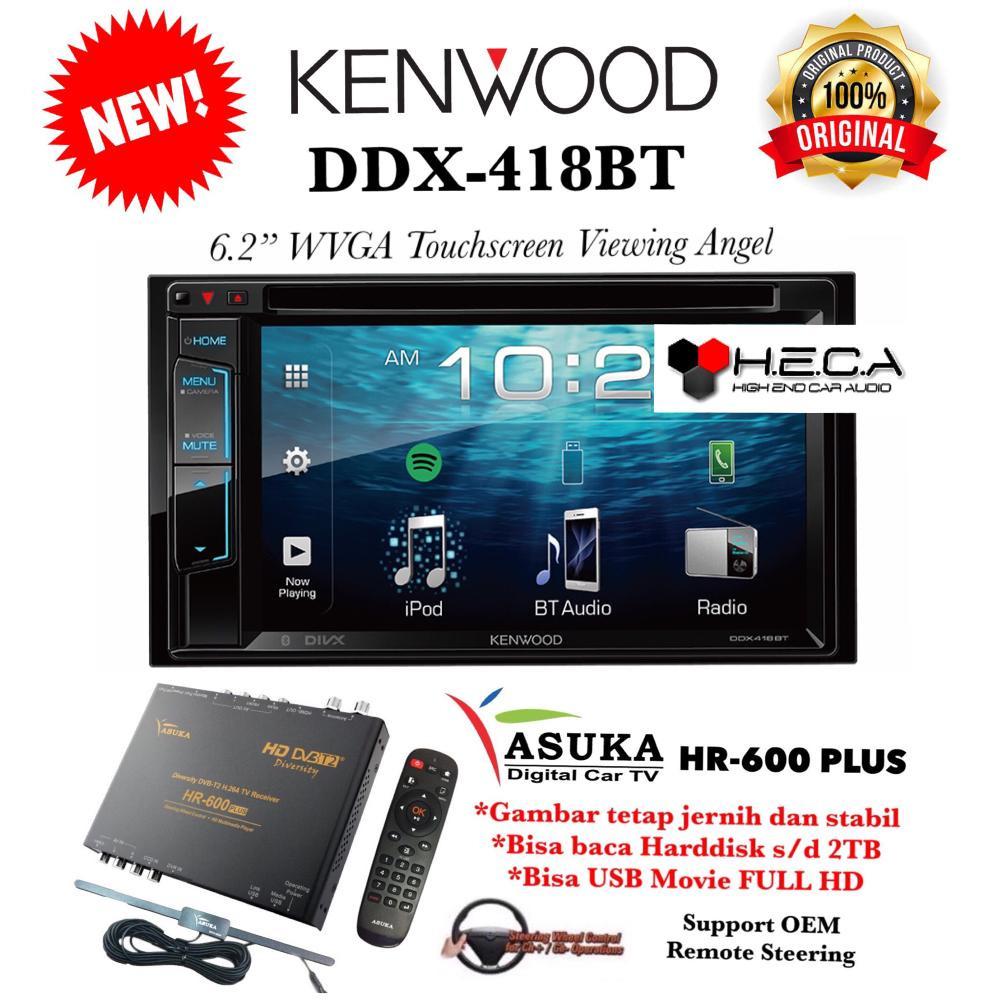 Kenwood DDX-418BT Head Unit DDX 418 BT Tape Mobil Double Din Audio DDX418BT & Tv Tuner Digital ASUKA HR-600 PLUS