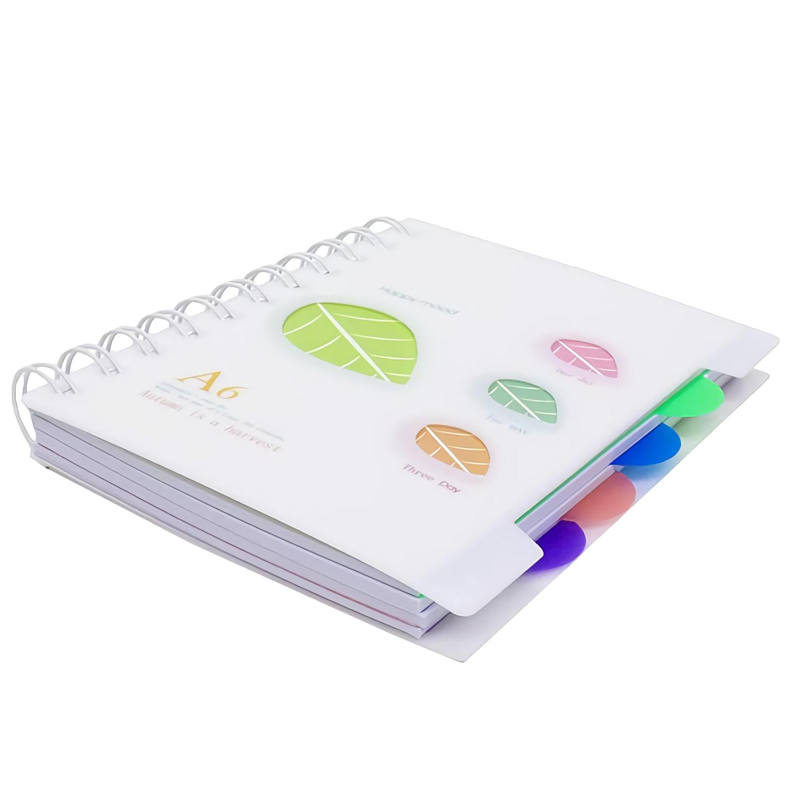 A6 Longgar Daun Notebook Hard Cover Buku Diary Spiral Kamera