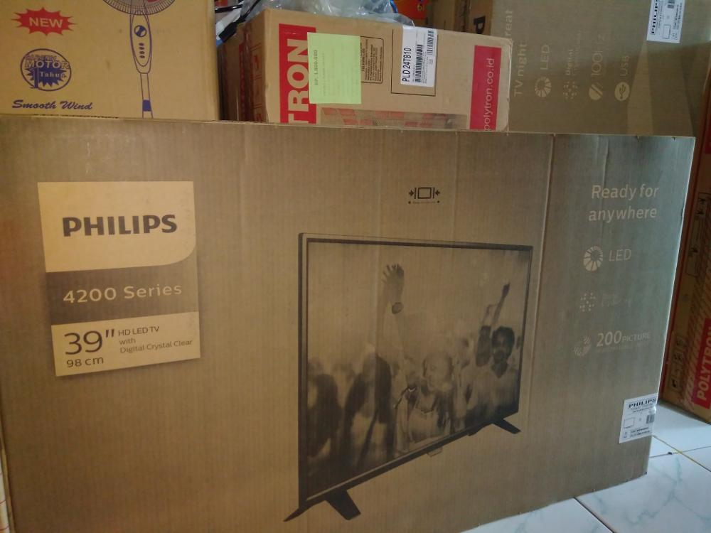 Philips 39 inch LED HD TV - Hitam (Model 39PHA4251S/70) Free Bracket