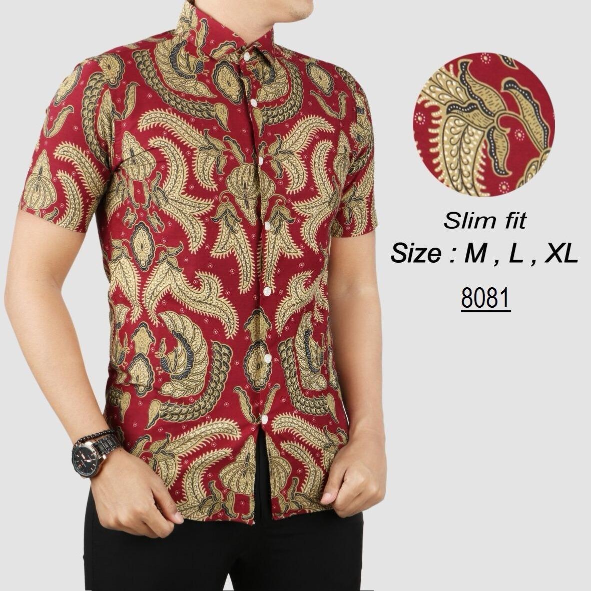 Baju Batik Modern Kemeja Pria Slim fit s8081