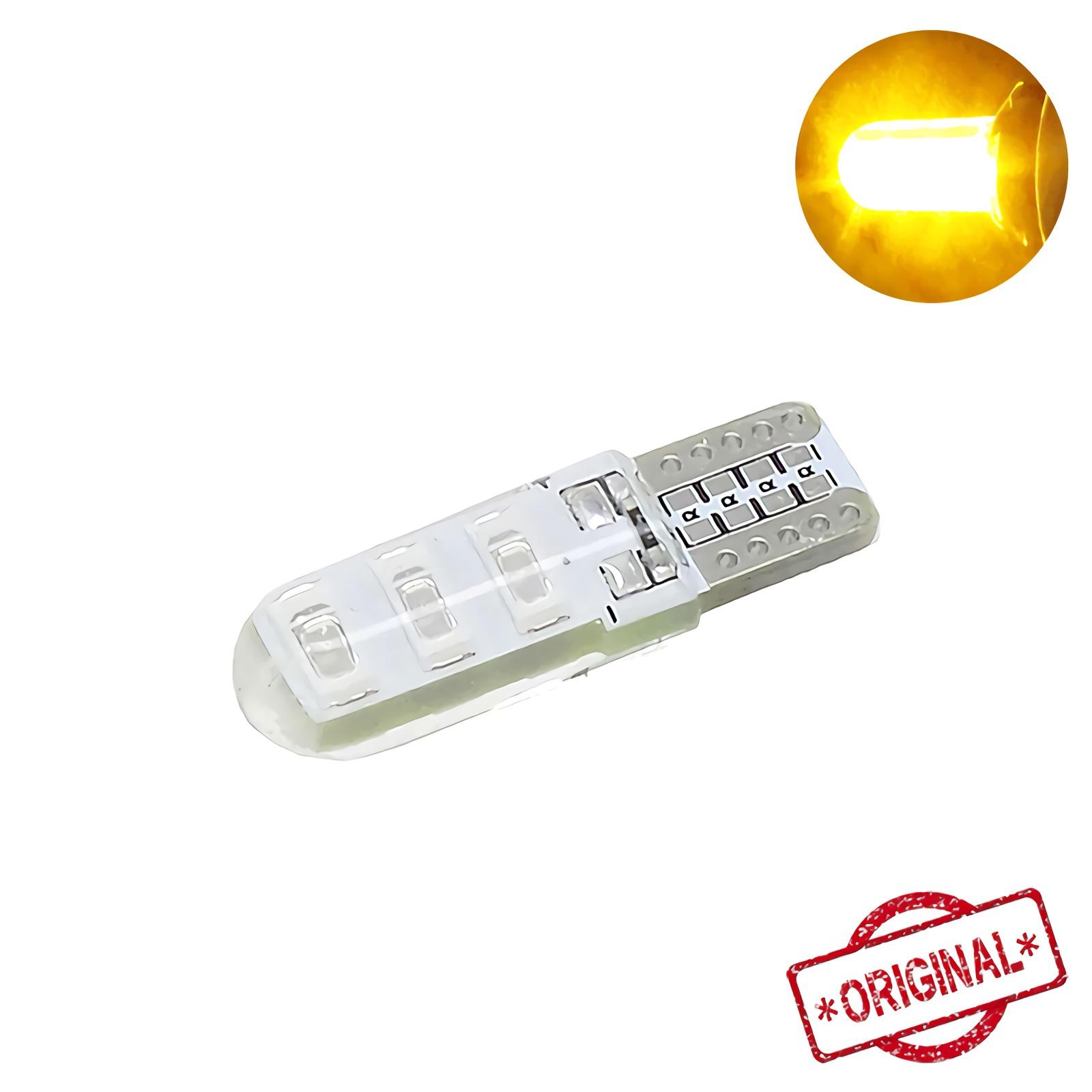 OTOMOBIL Lampu Senja LED TE-T10-5730 Kristal Jelly 6 Mata SMD Bohlam Tancap