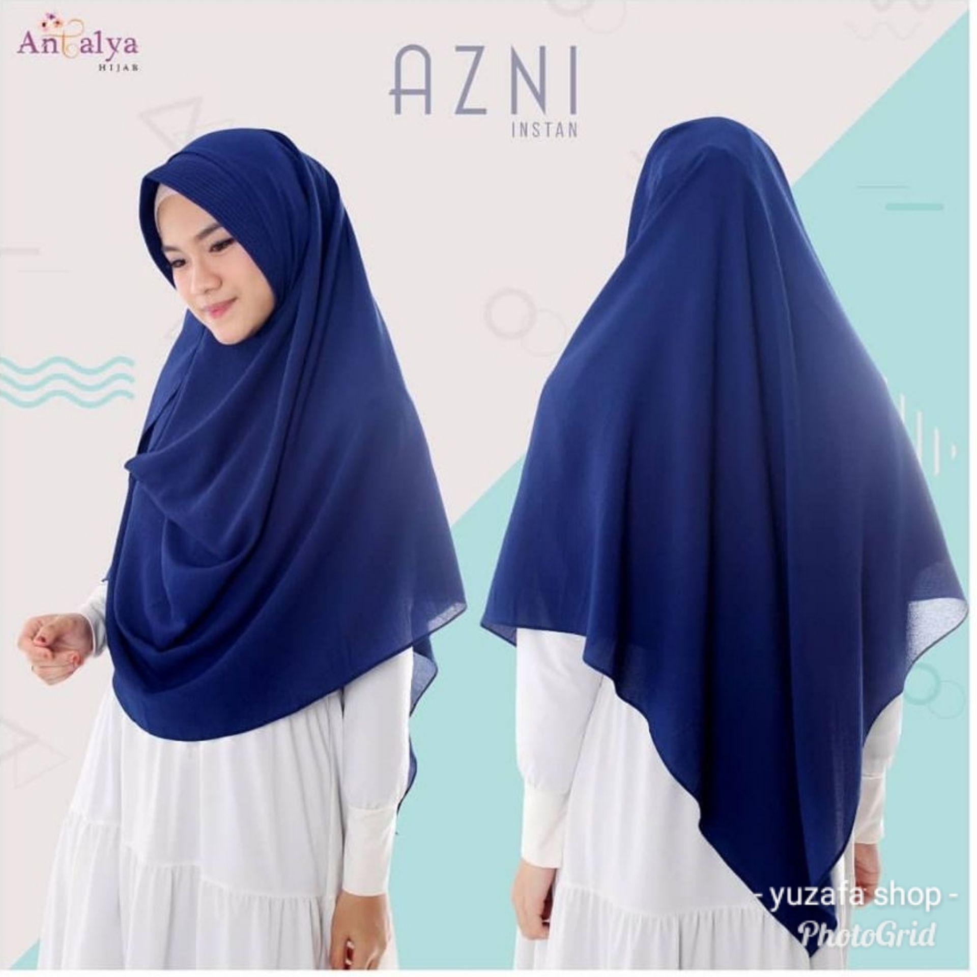 Antalya Hijab Azni Instan Size S Navy Yuzafa Olshop