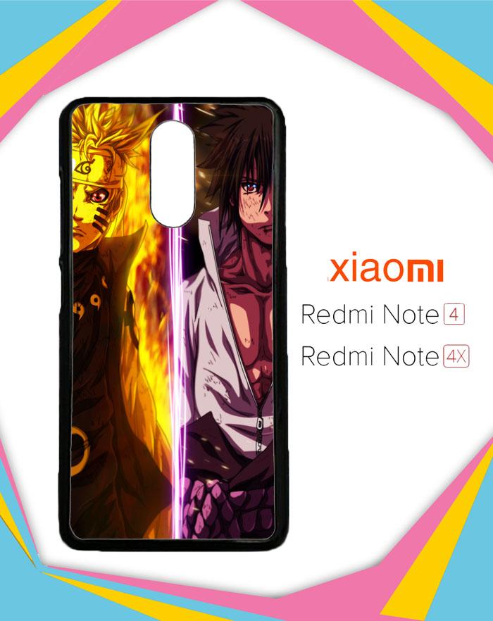 Casing Xiaomi Redmi Note 4X Custom Hardcase NARUTO VS SASUKE MANGA J0320 Case Cover