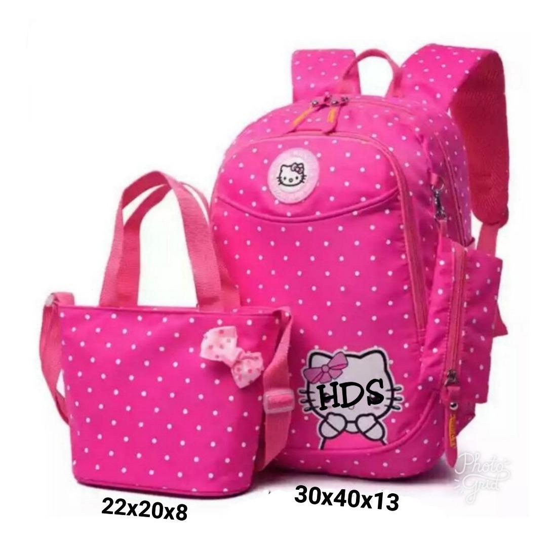 promo!! tas anak / sekolah / bermotif /warna/ polkadot pita
