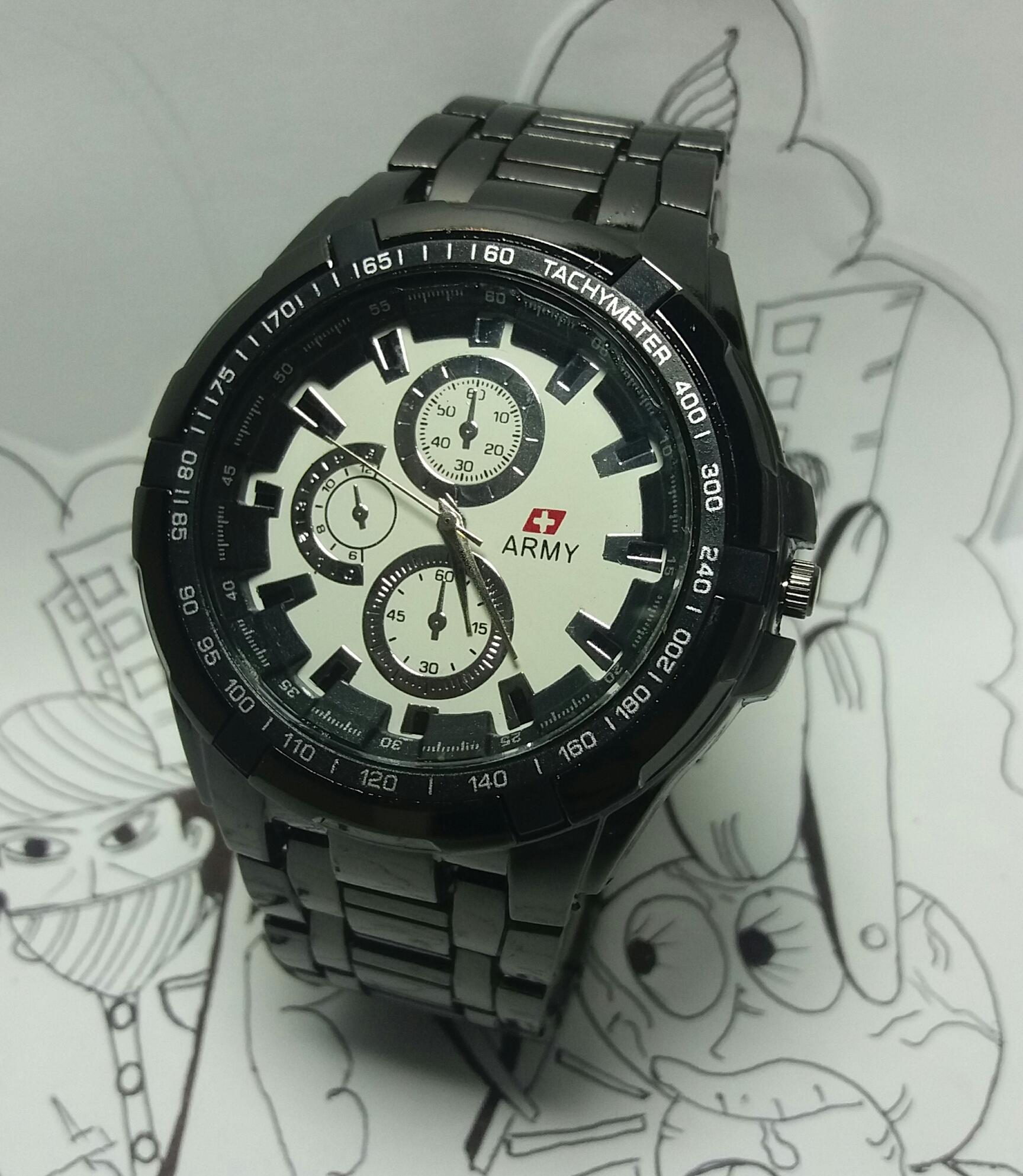 Kelebihan Swiss Army 4042 Sr Jam Tangan Pria Stainless Stell Black Swiss Army 4043 DS Jam Tangan Pria Stainless Stell Black