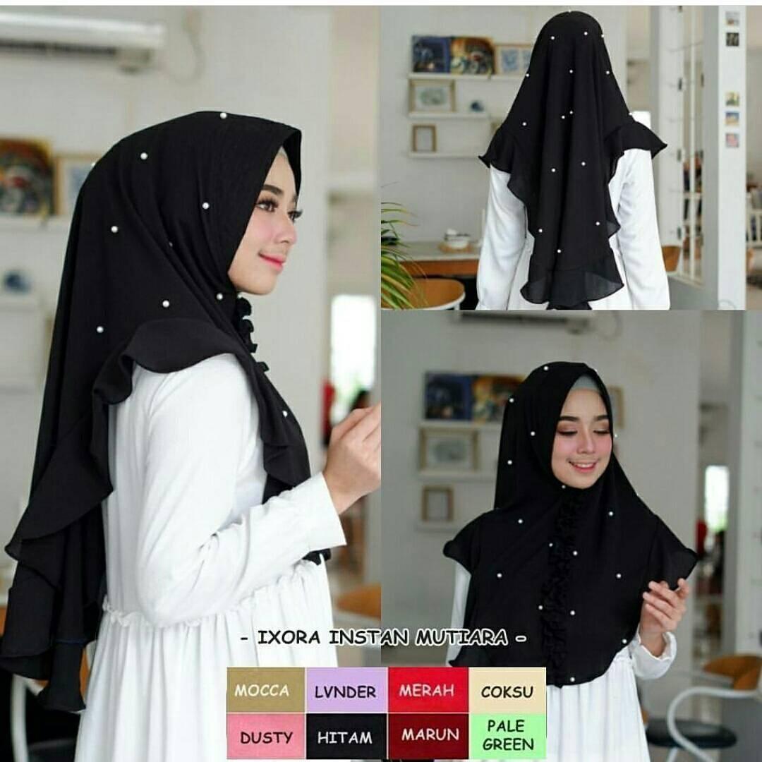 Hijab Bandung Kerudung Instant Ixora Mutiara - Multicolor