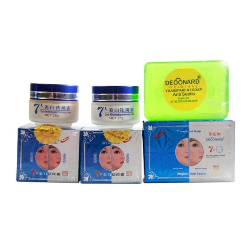 Cream Deonard Blue - Deoonard Blue 7 Days Plus Sabun Wajah Anti Septic