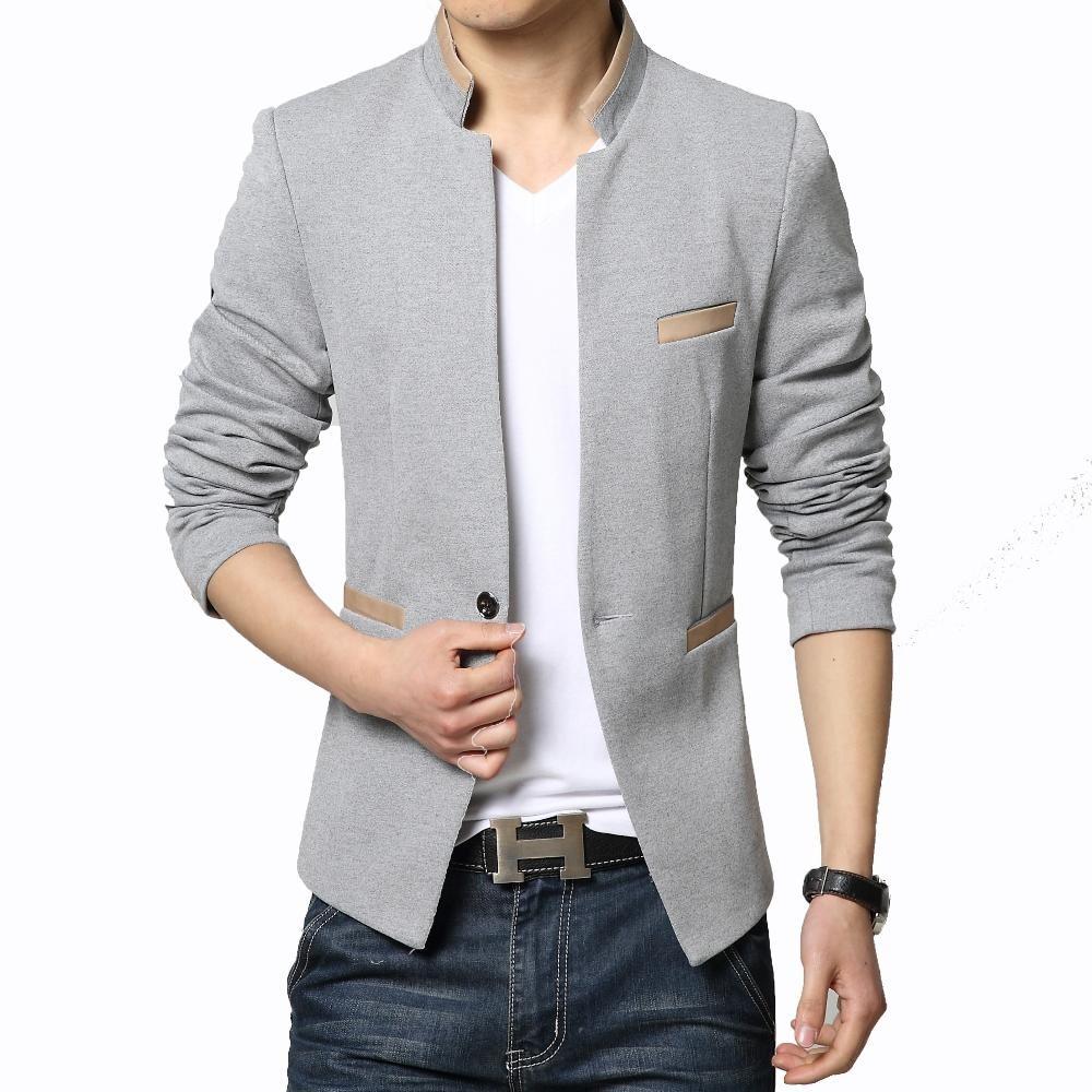 Jaket Kulit - Blazer Pria Formal Executive Best Seller - Abu-Abu