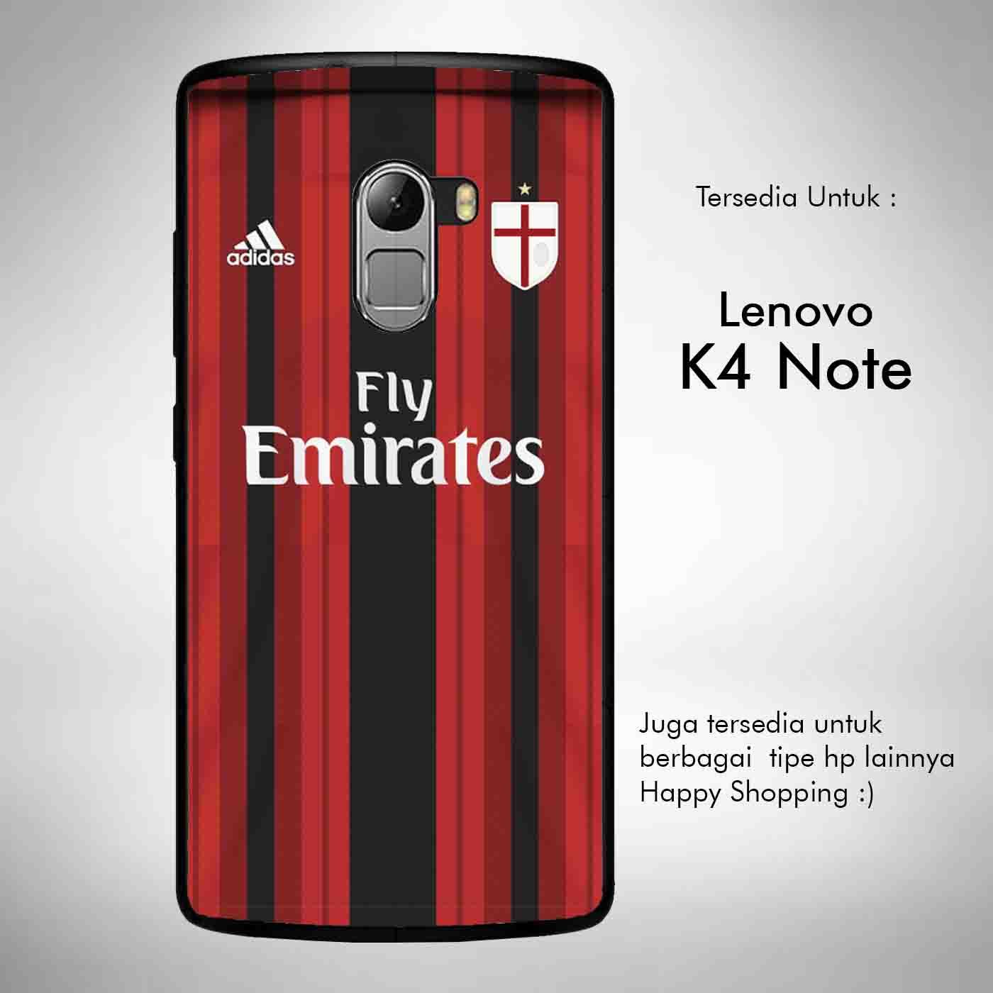 Ac Milan Jersey 1 Casing Custom Hardcase Lenovo Vibe K4 Note | A7010 Case Cover