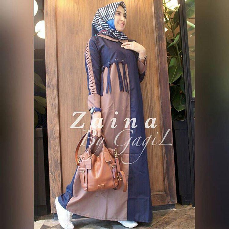 “BC ZAINA” Maxi Dress Syari Gamis Bahan Balotely Wolfice Katun Rubiah Spandek Panjang Hijab Casual Pakaian Wanita Trand Terbaru Fashionable