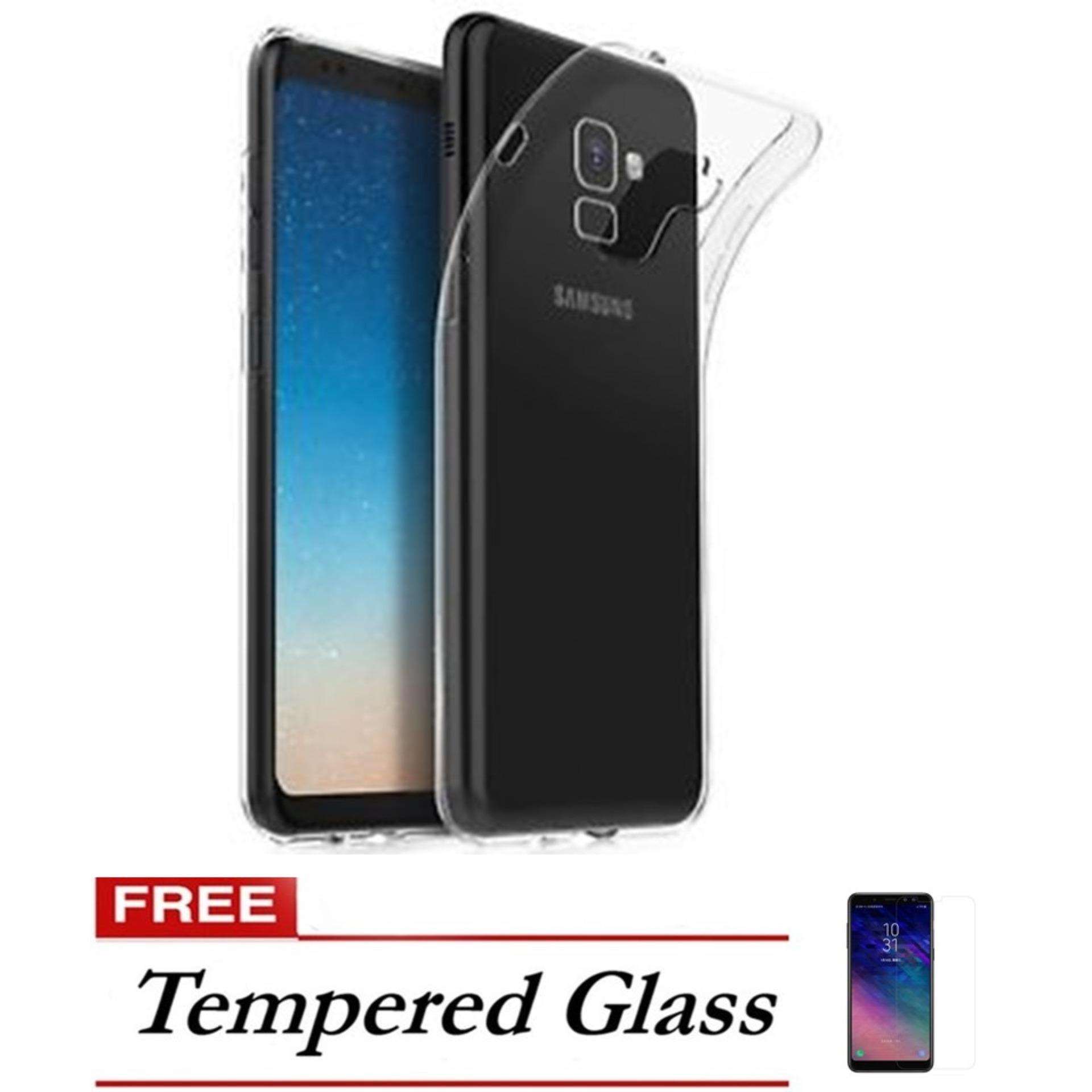 Case Ultrathin Slim Anti Jamur 0.33mm For Samsung A530f A8 2018 – Clear FREE Tempered Glass
