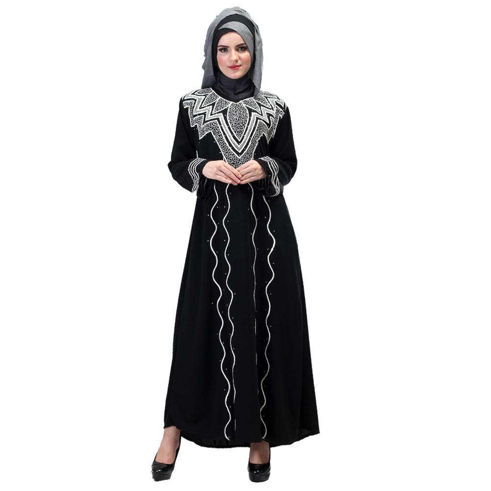 Baju Gamis Dress Busana Muslim Wanita Cewek Warna Hitam - SHJ 528