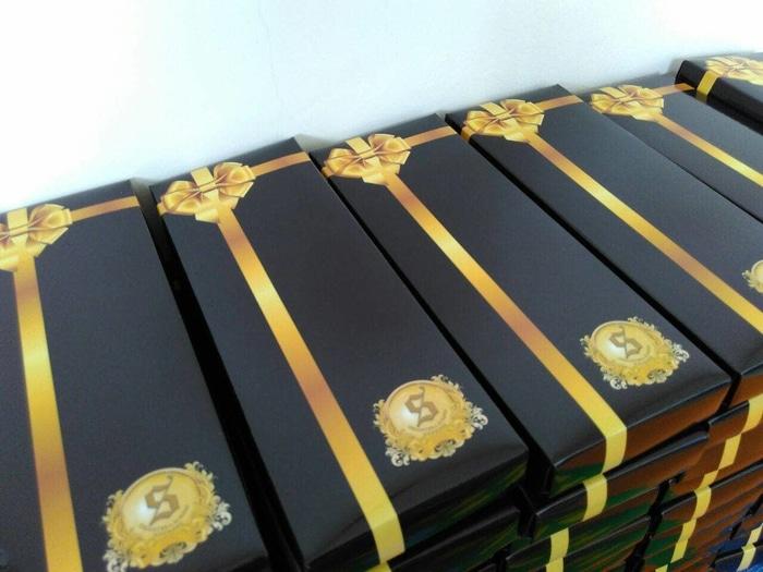 dasi kantor import pria warna navy / biru dongker motif kotak kecil
