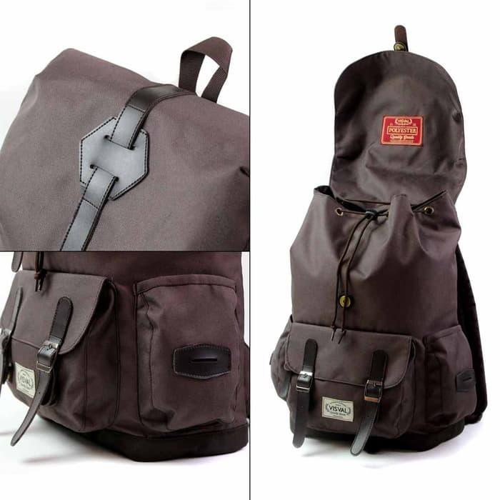 Visval Bag Abigail Choco Vintage Ransel Backpack - Xsm2Hb - 3 ...