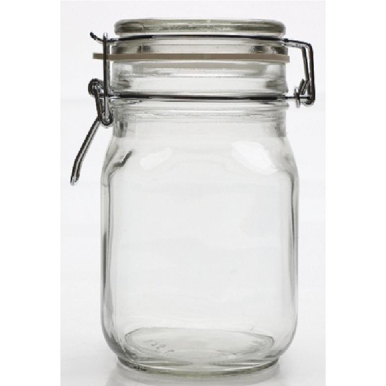 1pc - 2000ml / 2 liter Toples Kaca Hermetico : Penutup berpengait / kait