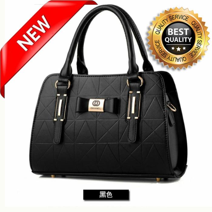 Tas wanita import chanel handbag tas bahu tas selempang 044 black