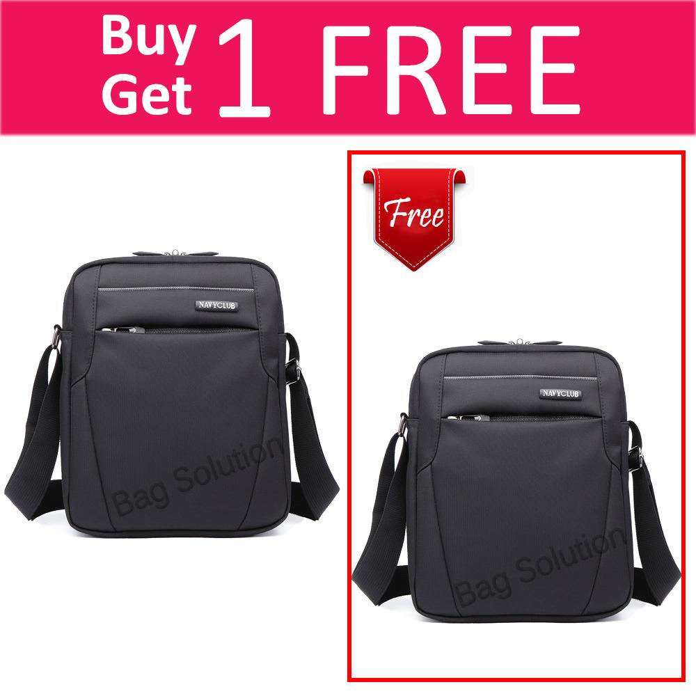 Navy Club Tas Selempang Travel - Tas Punggung Tahan Air - Sling Bag Tas Pria Tas Wanita 5550 - Hitam Buy 1 Get 1 Free