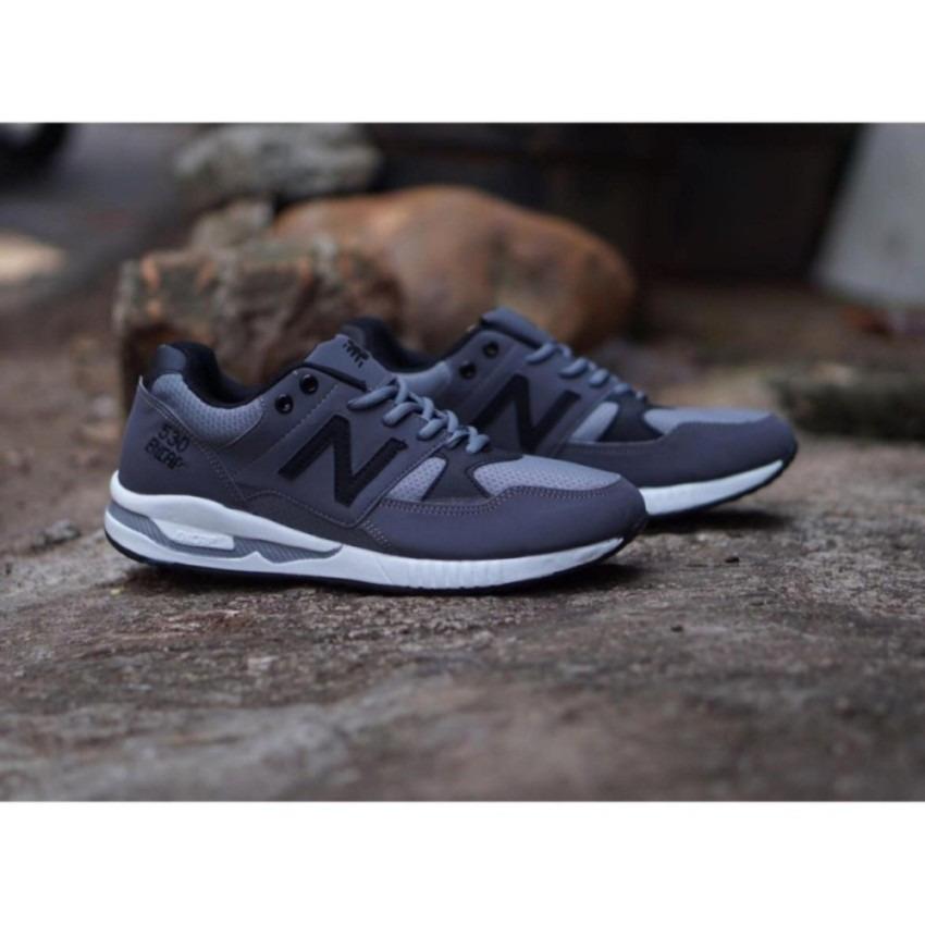 snekaes sport NEW BALANCE pria wanita terbaru trendy dan stylis-ABU ABU