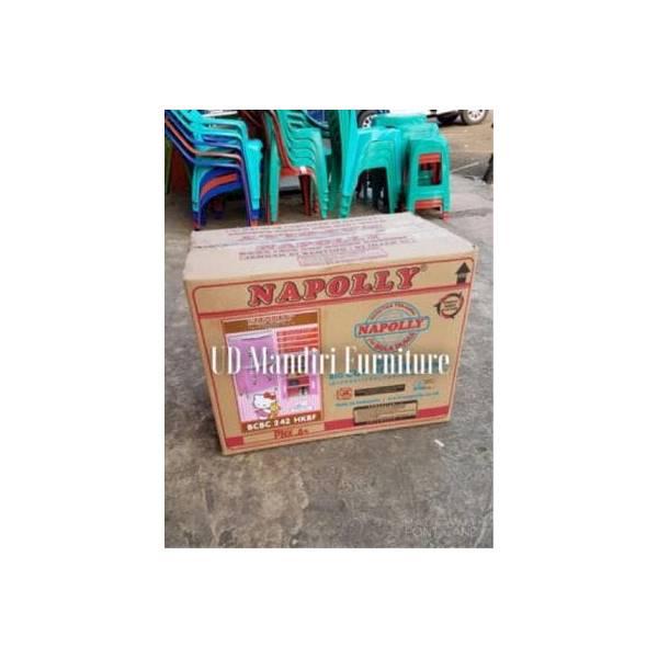 Lemari Plastik Pakaian Baju 4 Susun Napolly Hotwheel Merah dijual