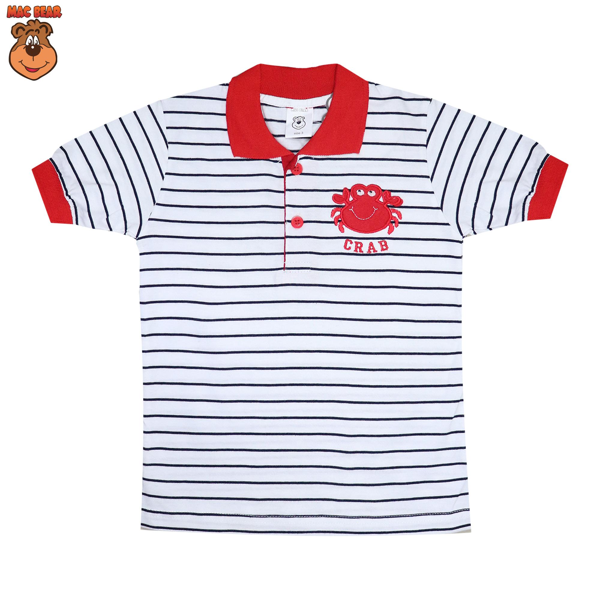 MacBear Junior Baju Anak Atasan Polo Crab Stripy