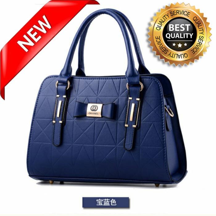 Tas wanita import chanel handbag tas bahu tas selempang 044 navy