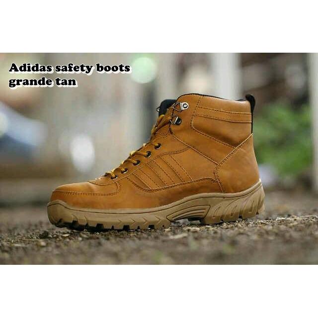 Sepatu MURAH Boot Pria Grande Safety Terbaru Sepatu Tracking Bikers Tan