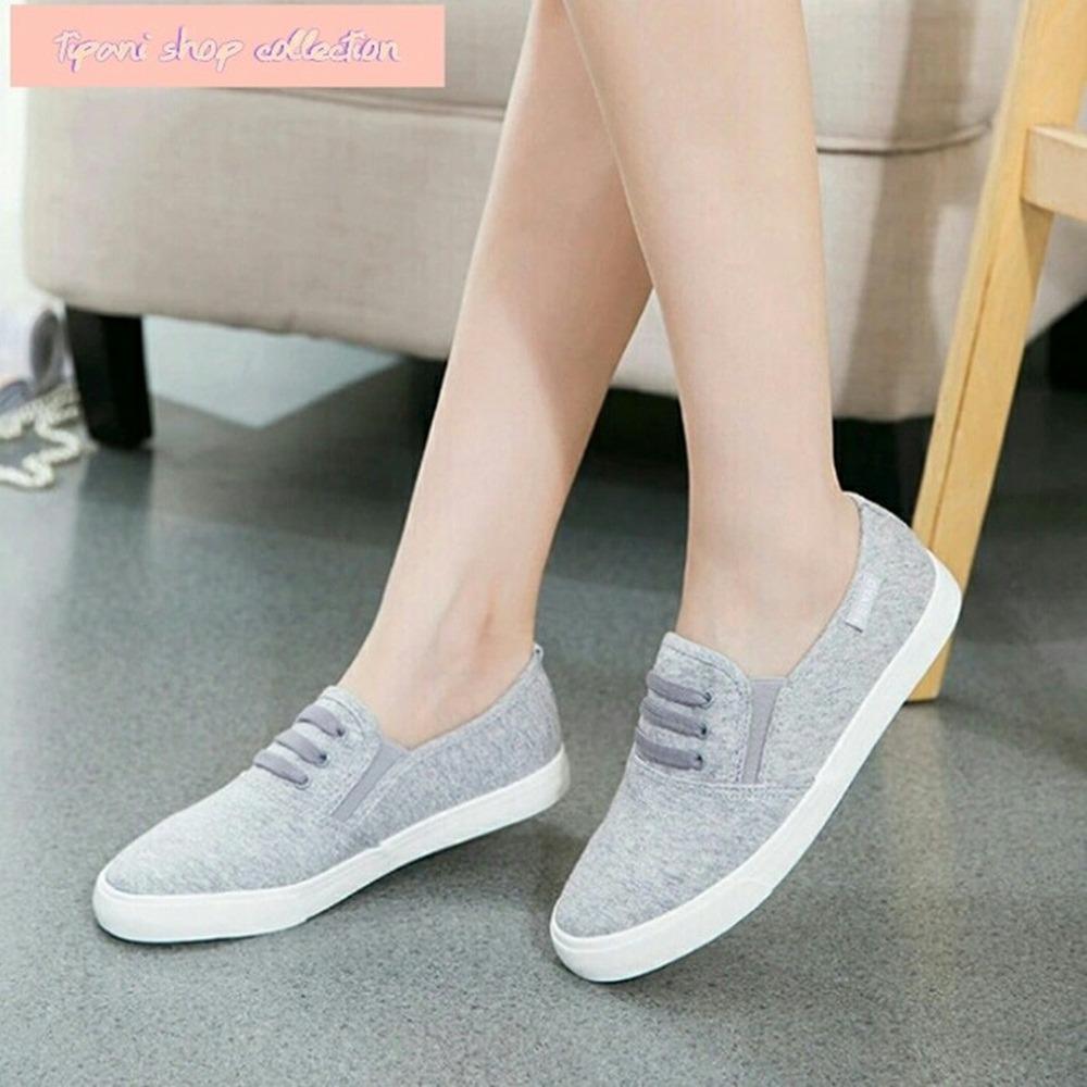 Sepatu Wanita Abu Jeans