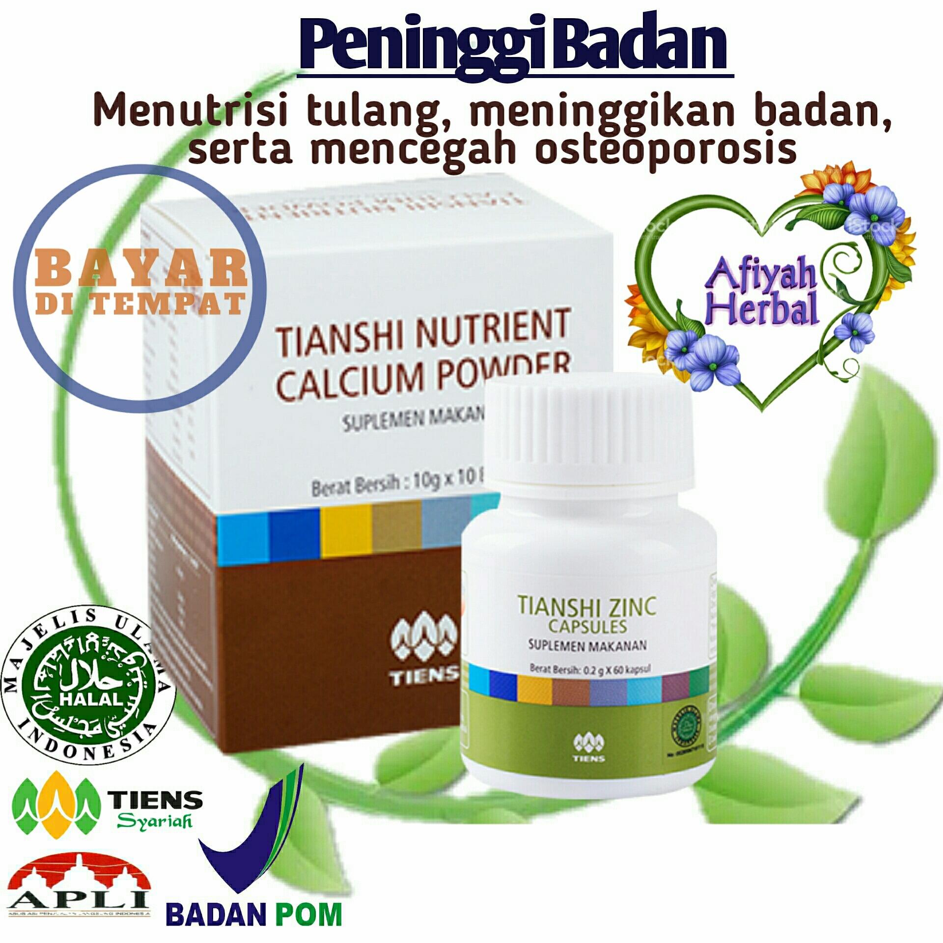 TERMURAH !!! BEST SELLER !!! Tiens Zinc Isi 30 Kapsul dan 1 Box NHCP Suplemen Peninggi Badan Terbukti 100% Ampuh By Afiyah Herbal